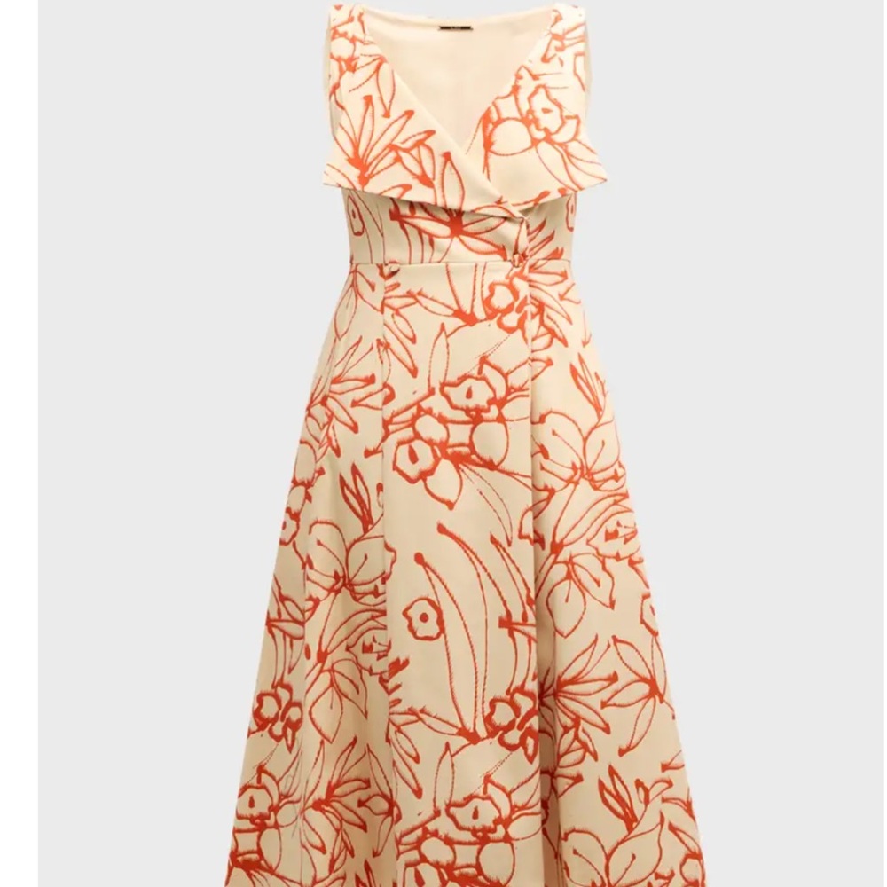 Vermeer Sleeveless Faux-Wrap Midi Dress